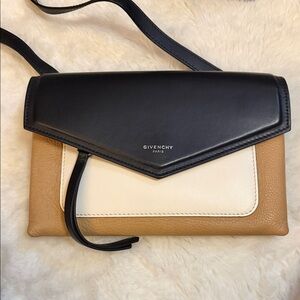 Givenchy Black, Cream, and Tan Crossbody Bag